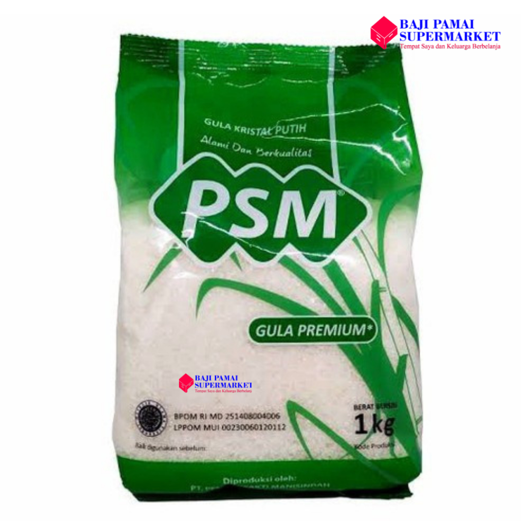 

Gula pasir PSM 1kg / PSM Gula Pasir Kristal Putih Premium 1 kg
