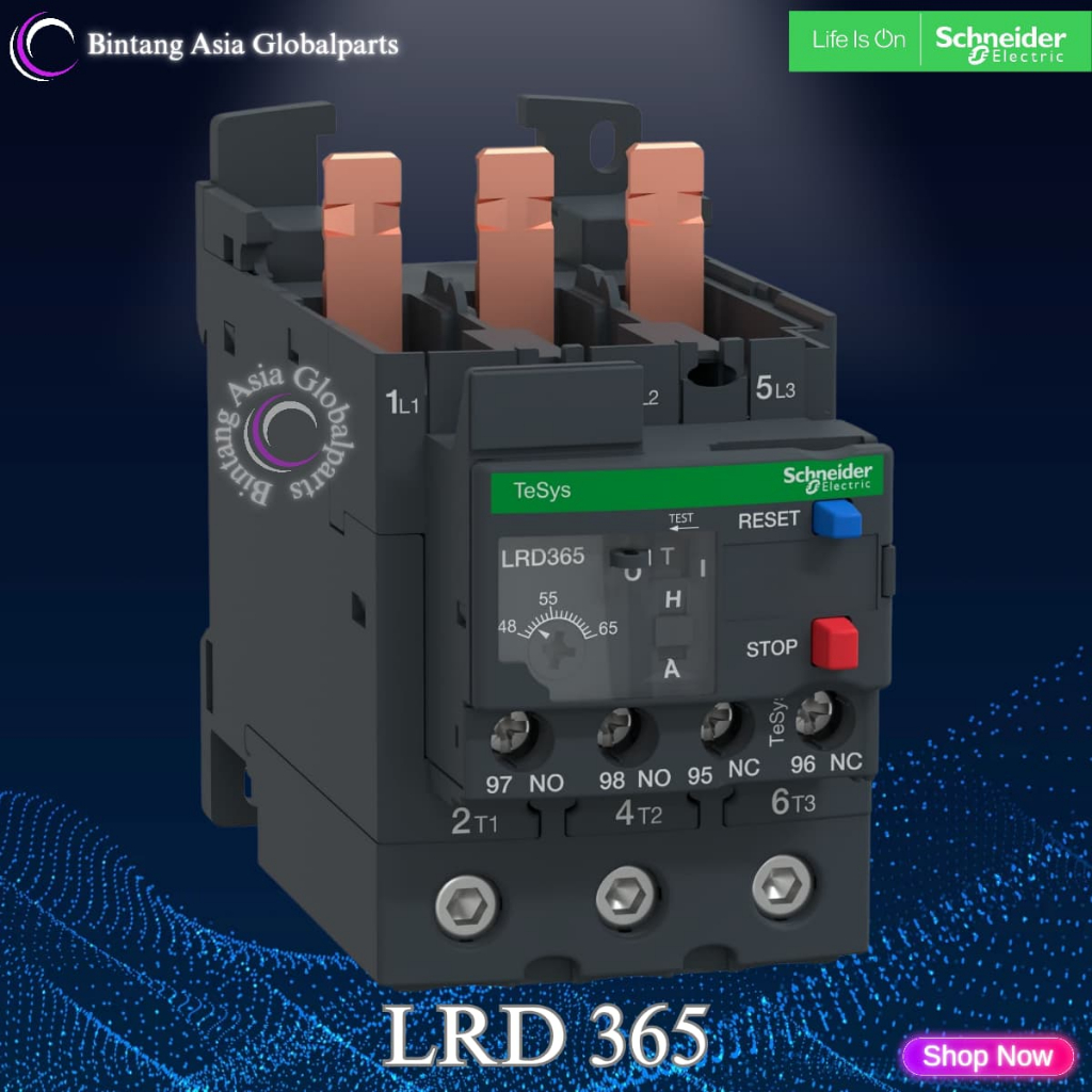 LRD365 Schneider Overload 48-65A Original / Thermal Overload Relay LRD365 / TOR LRD 365 Schneider