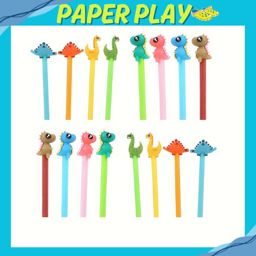 

PAPERPLAY Pena Karakter Dinosaurus LED Lucu / Pulpen Light Gel Pen Murah Produk Import U09
