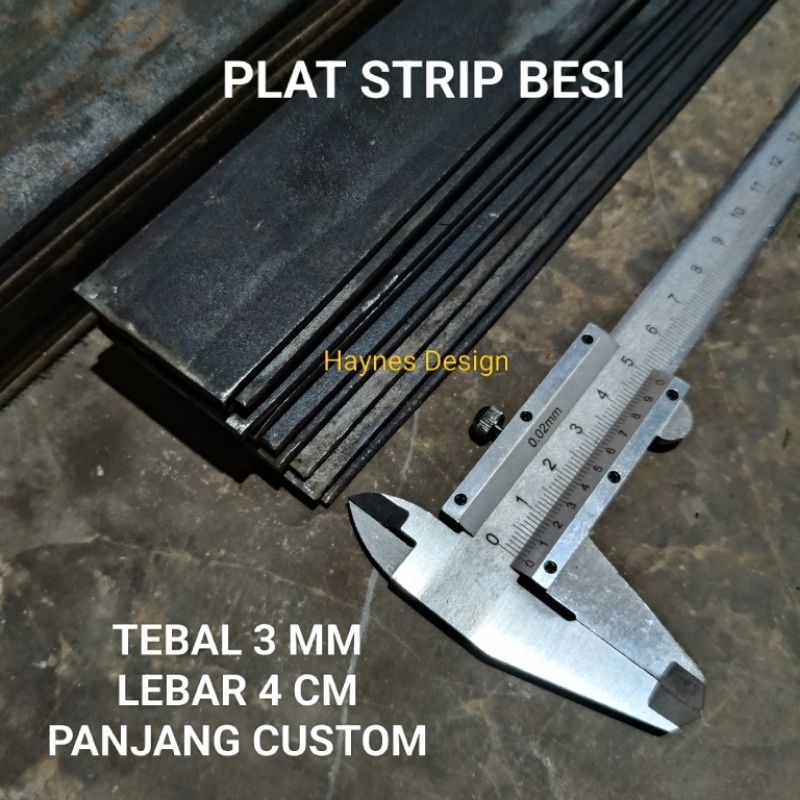 PLAT STRIP BESI lebar 4cm, tebal 3mm