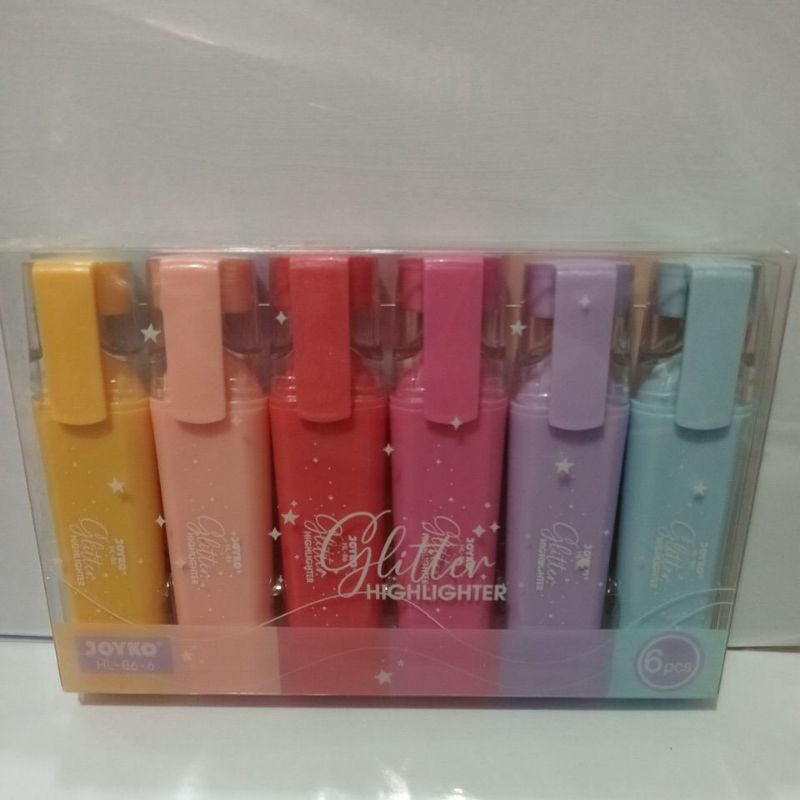 

HIGHLIGTER GLITER JOYKO HL-86-6 / perset (6pcs)