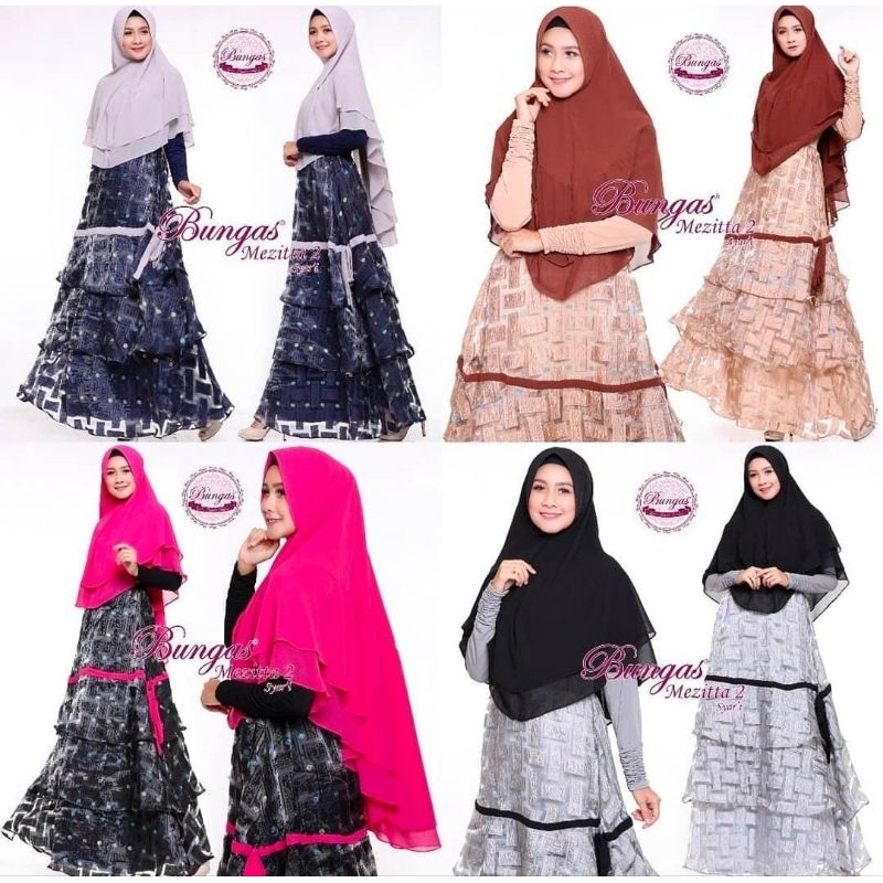 baju gamis perempuan merk bungas