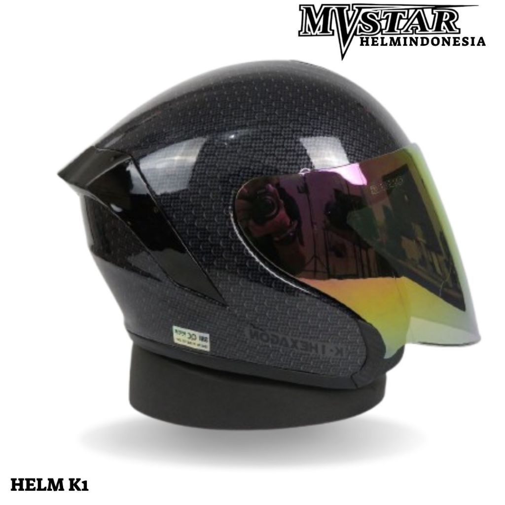 HELM HALFFACE MURAH / HELM KAIROZ MVSTAR K1 MOTIF DEWASA / HELM REMAJA / HELM HALFFACE / NJS KAIROZ 