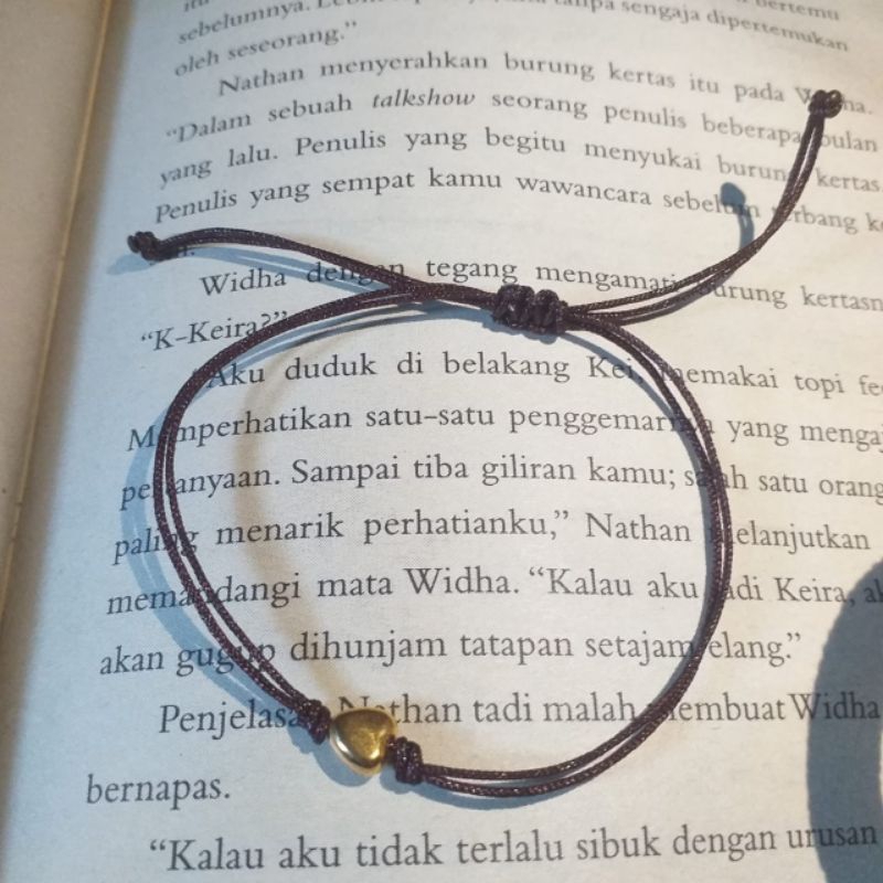 GELANG TALI GIOK LOVE EMAS|GELANG AESTHETIC|GELANG KOREA|GELANG COUPLE