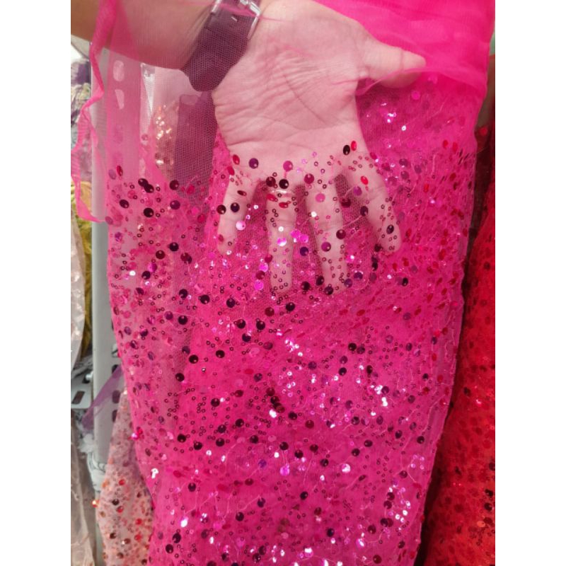 Kain sequen mutiara payet/bahan sequenn payat mutiara/kain full payat sequen mutiara terbaru