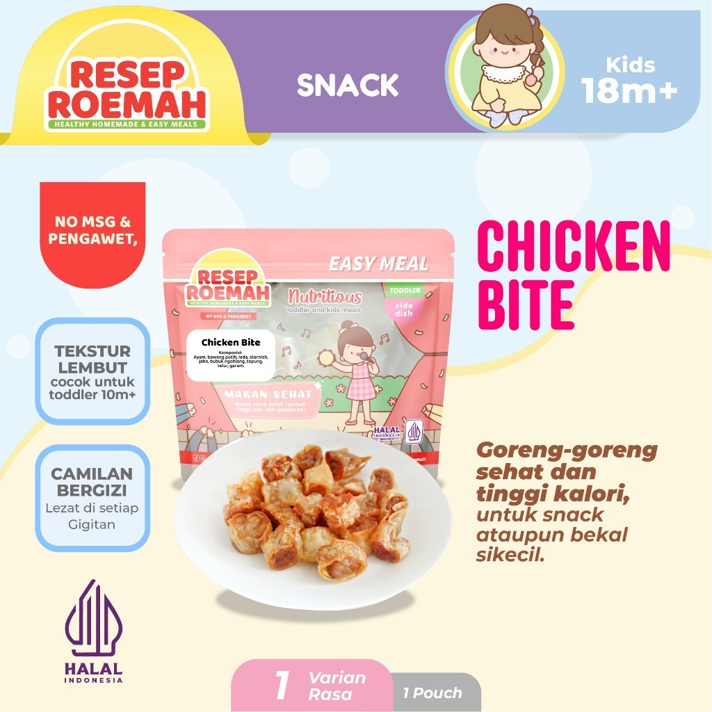 

Resep Roemah Chicken Bite / Kids Healthy Homemade Frozen Food / No MSG