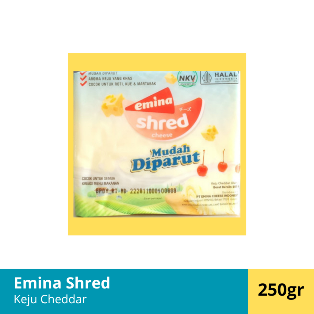

Emina Shred Keju Cheddar 250 GR