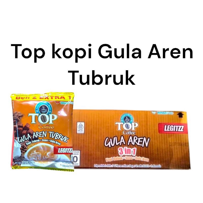 

top kopi gula aren tubruk 1 dus isi 12 renceng