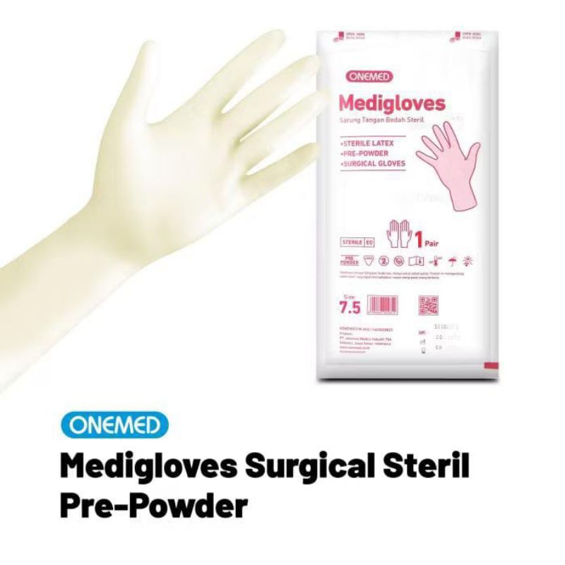 Handscoon Steril Medigloves / Sarung Tangan Latex Steril