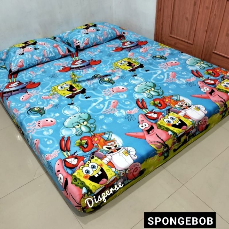 Sprei homemade karakter motif anak cowok mobil brown cars spongebob