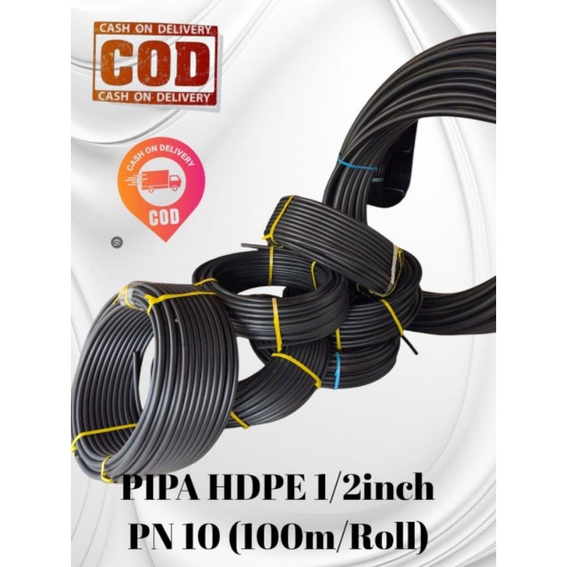 Pipa HDPE 1/2 inch pn 10 (100meter/roll)