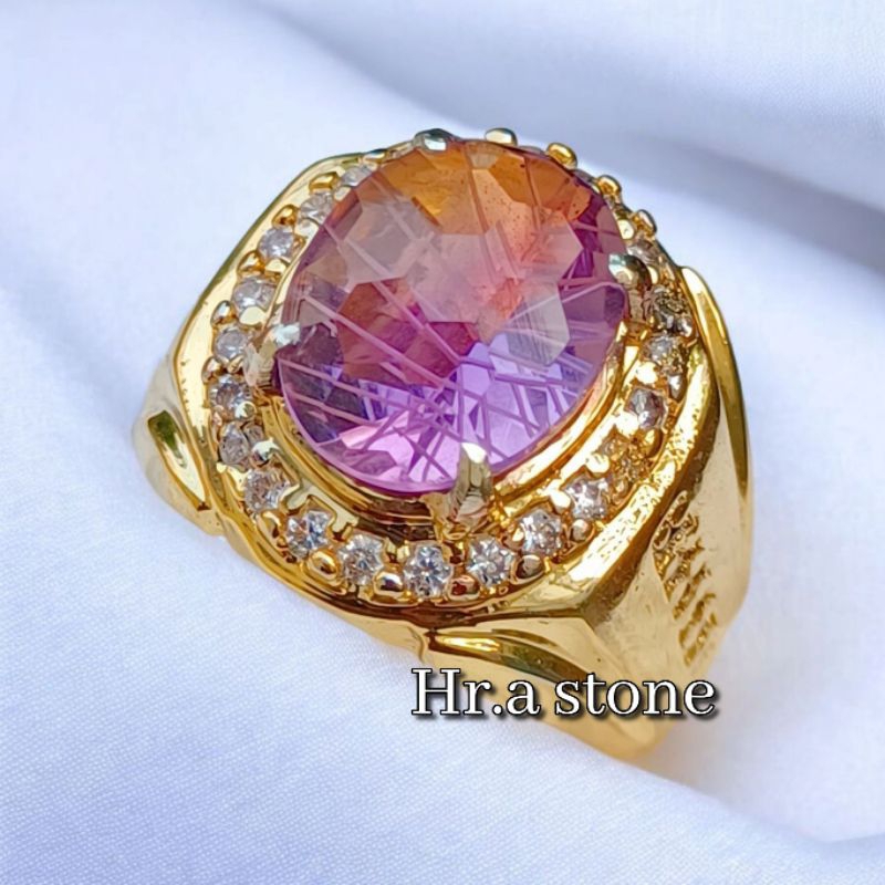 CINCIN BATU NATURAL KECUBUNG AMATSYT CUTTING COSTUM MEWAH