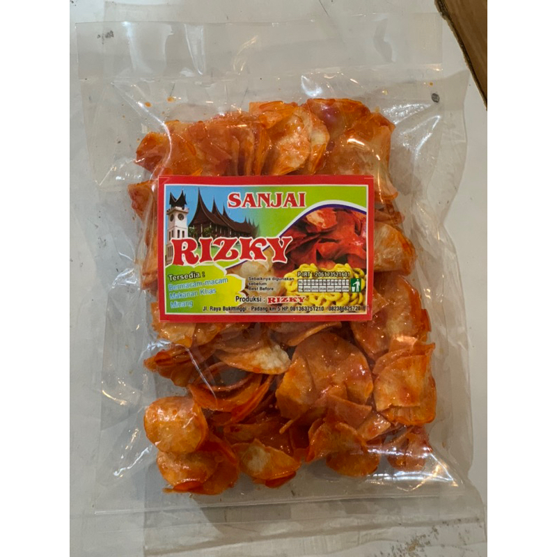 

Keripik Sanjai Balado Bulat Pedas Manis Enak