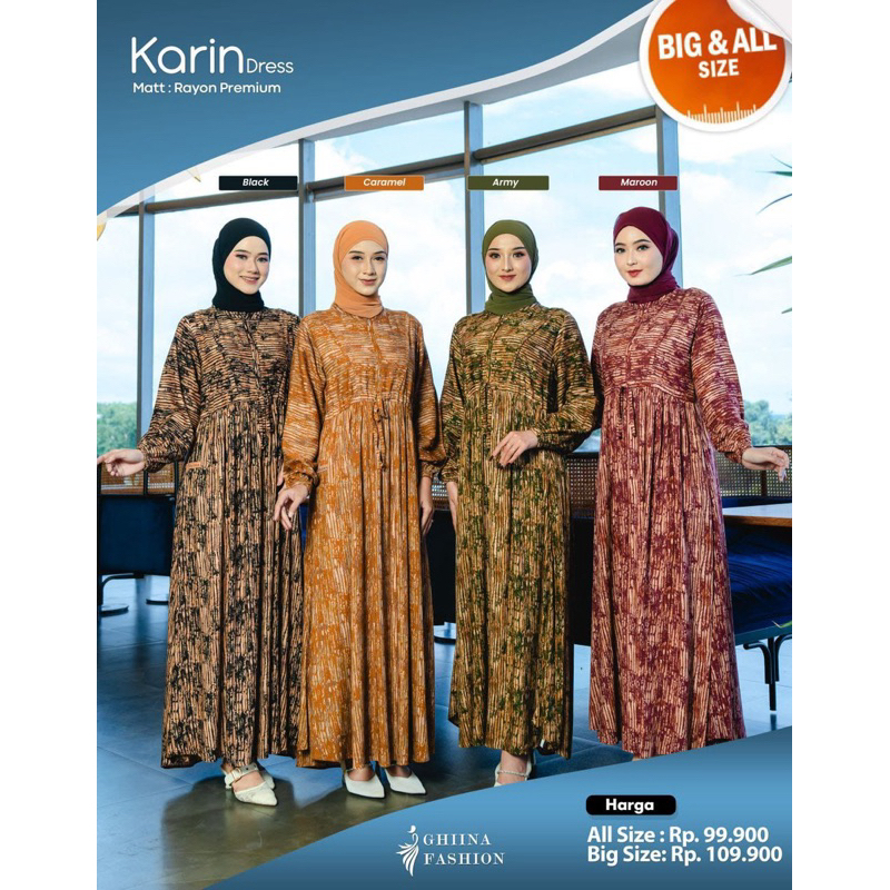 Ghiina Fashion - Dress / Gamis / Karin Dress Ghiina Fashion