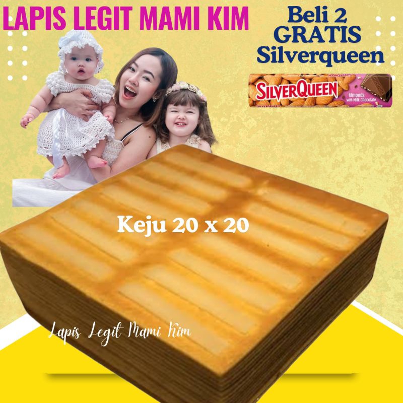 

BELI 2 GRATIS SILVERQUEEN Lapis Legit Mami Kim Premium Keju 20 x 20