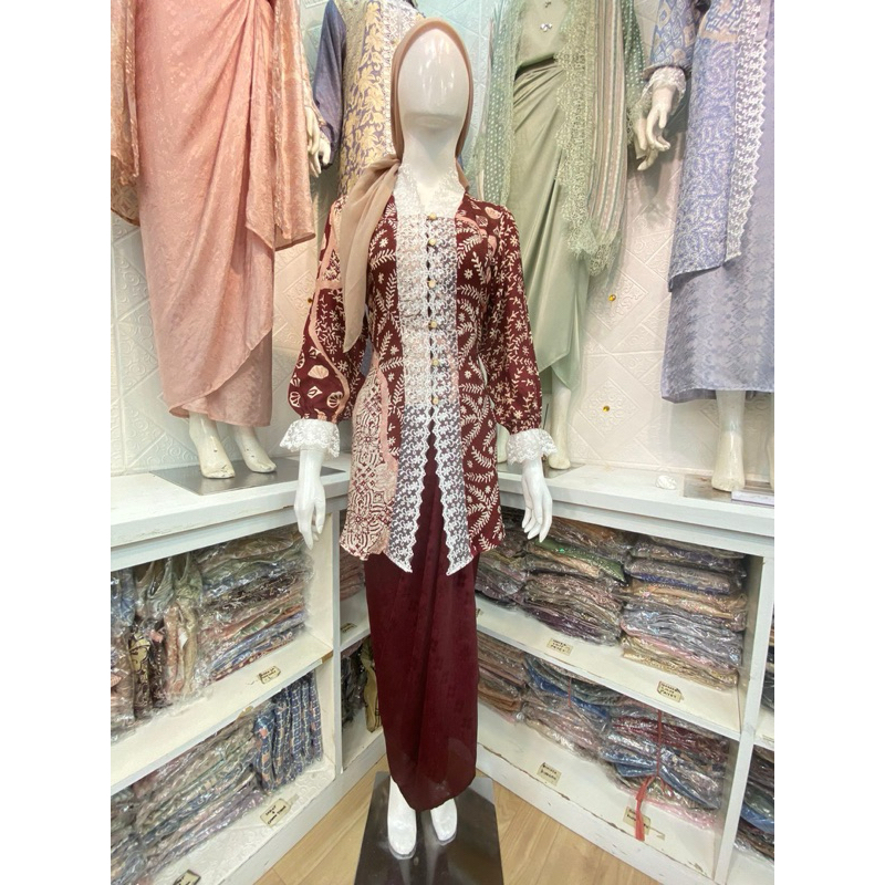 Set Kebaya kutubaru Batik Viscose