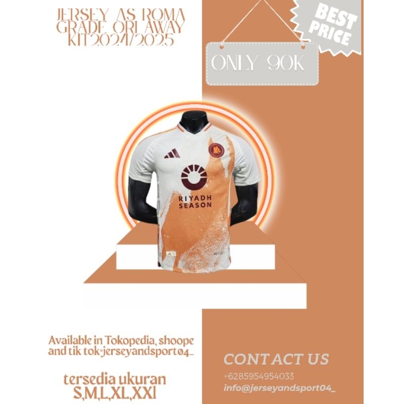 Jersey As Roma Away kit 2024/2025