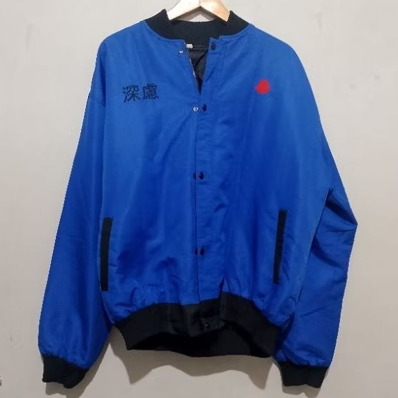 Jacket Kerja Kasual Bomber XL Blue Second Original Preloved