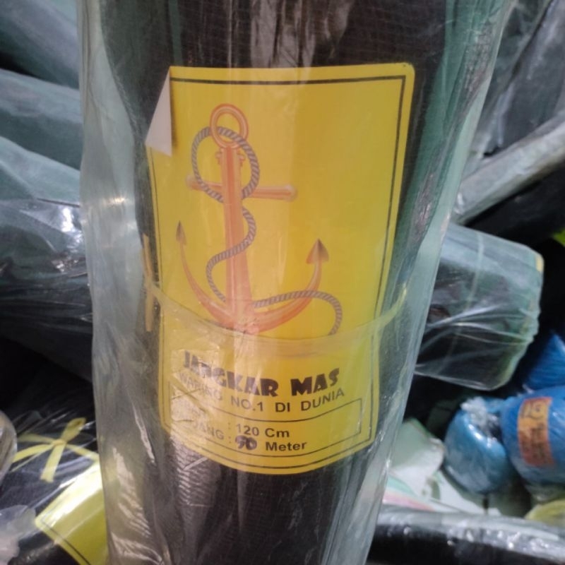 RB Waring hitam / waring jaring ikan panjang 50 Meter