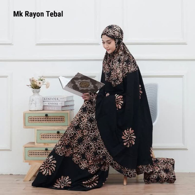 (BIG SIZE) MUKENA BATIK/MUKENA TERUSAN JOMBO BATIK RAYON CAP /MUKENA PREMIUM/MUKENA ADEM/MUKENA NYAM