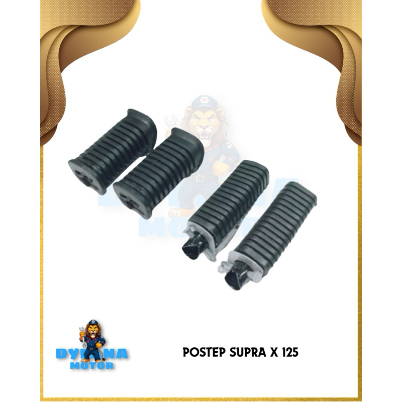 Step Postep Footstep Depan Supra X 125 Karet Hitam