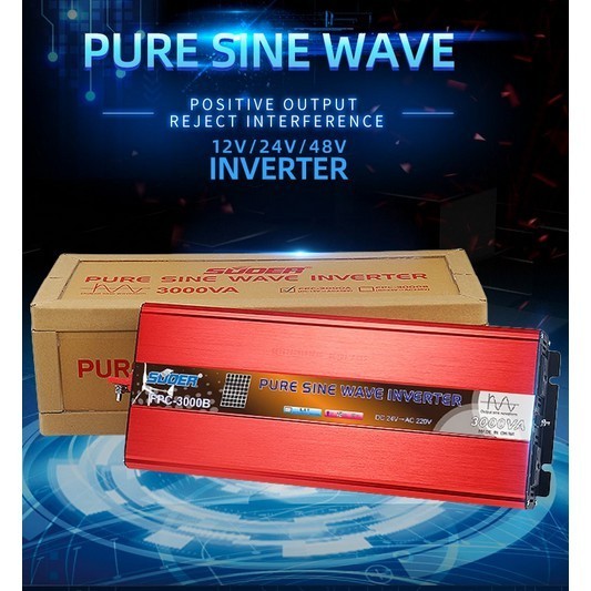 TERBAIK PSW 3000 watt SUOER FPC 3000 A Power Inverter Pure Sine Wave