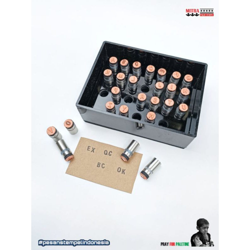 

Jual Stempel Alfabet huruf A-Z Diamter 1 Cm