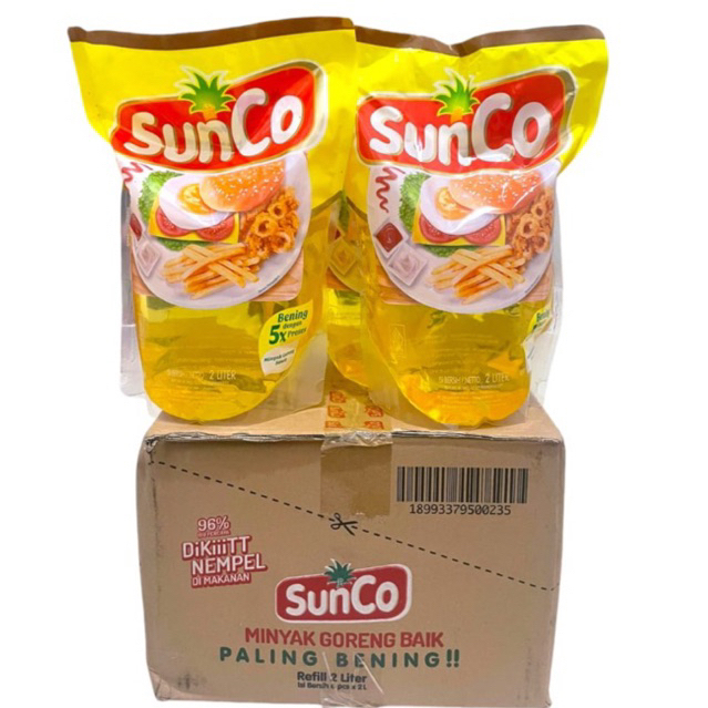 

MINYAK GORENG SUNCO 2 LITER / PROMO MINYAK SUNCO MURAH 1 DUS ISI 6 PCS