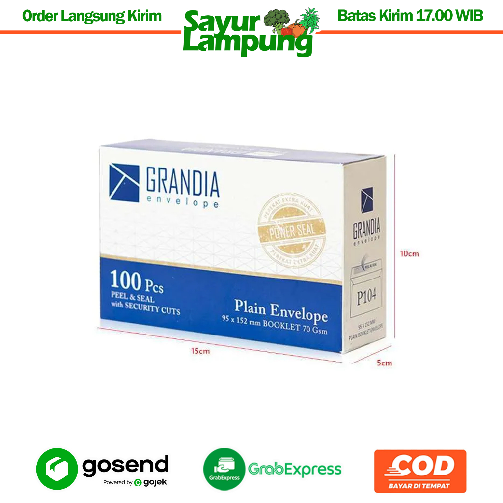 

Amplop / Envelope (1 Box) - Sayur Lampung