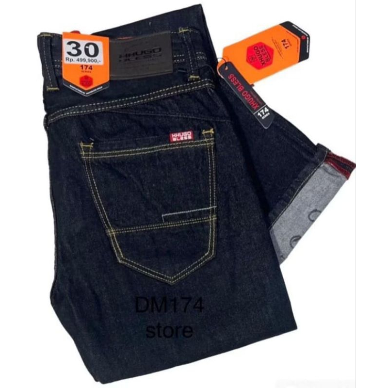 Celana jeans dewasa pria terbaru Hugo Blees jeans denim