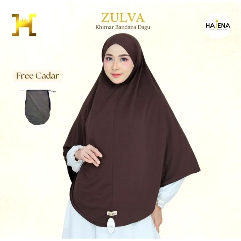 PRELOVED Khimar Bandana Dagu Zulva by Hajena bonus cadar tali