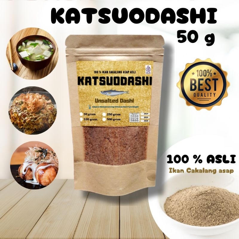 

Katsuodashi 100 gram Katsuodashi halal Unsalted dashi Dashi Bonito powder Katsuodashi Dashi ramen Kaldu ikan Serbuk Ikan bonito Bahan masakan Jepang Bumbu masakan Katsuodashi Asli