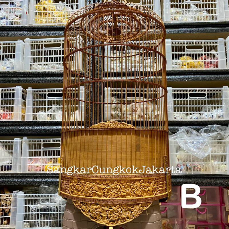Sangkar Cungkok Branjangan Lark Sonca D36 Ukir 2D Ori Vietnam