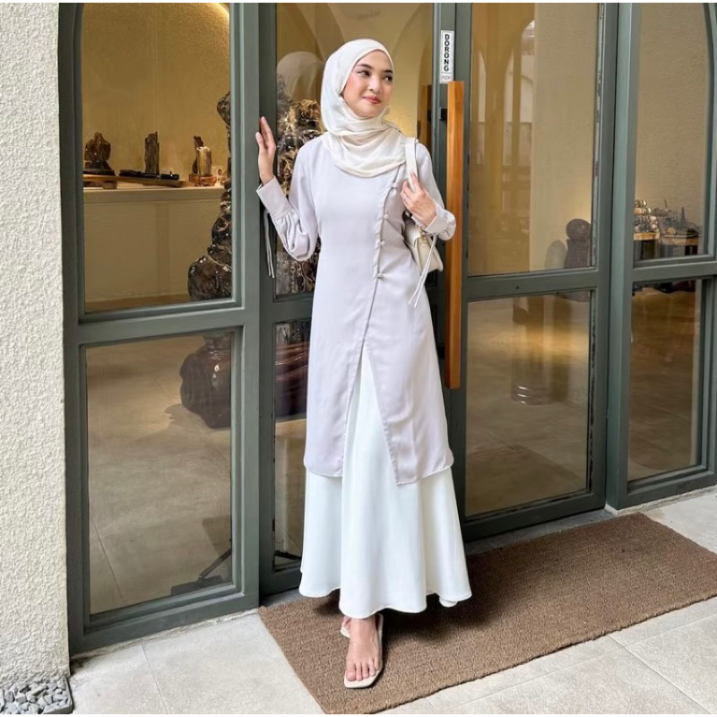 (READY STOCK) YIRAN TUNIC | TUNIK WANITA LEBARAN BY COTTONARY - MISTY