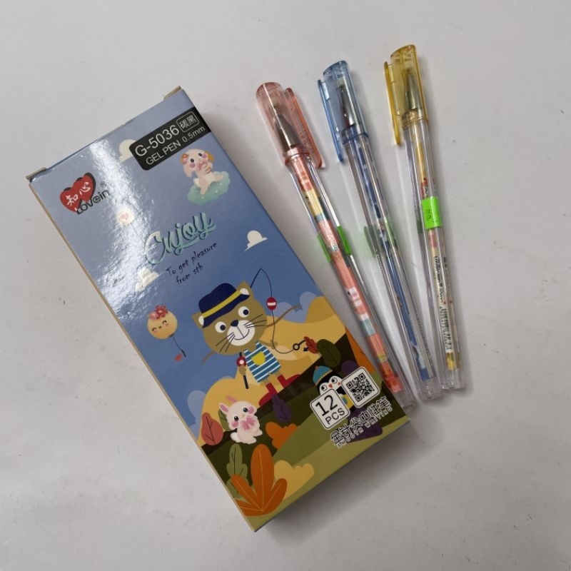 

Pulpen zhi xin mini gel 0.5mm hitam G-5036 (12pcs)