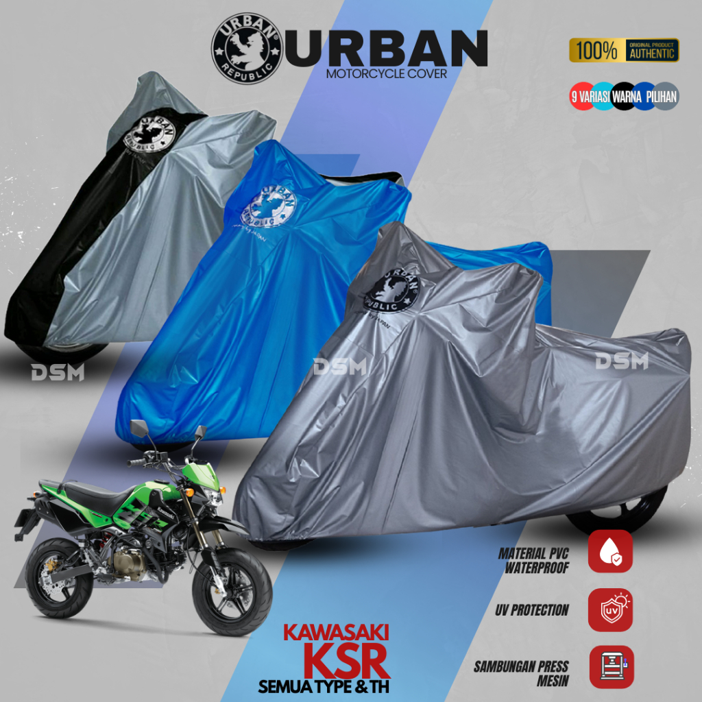 Urban Cover Motor Kawasaki KSR 100% Waterproof / Sarung Motor Kawasaki KSR