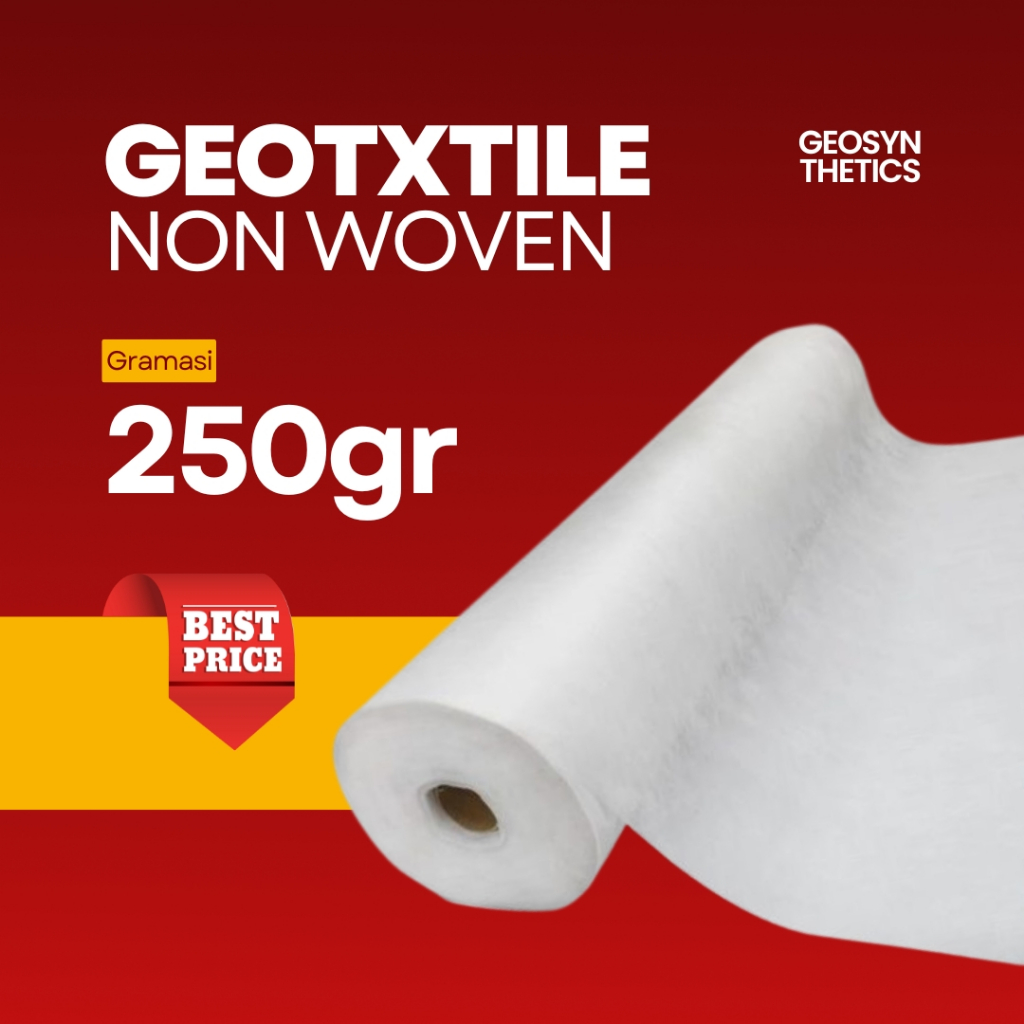 Karpet Geotextile alas resapan Karpet Non Woven Geotextile Non Woven 250gr roll