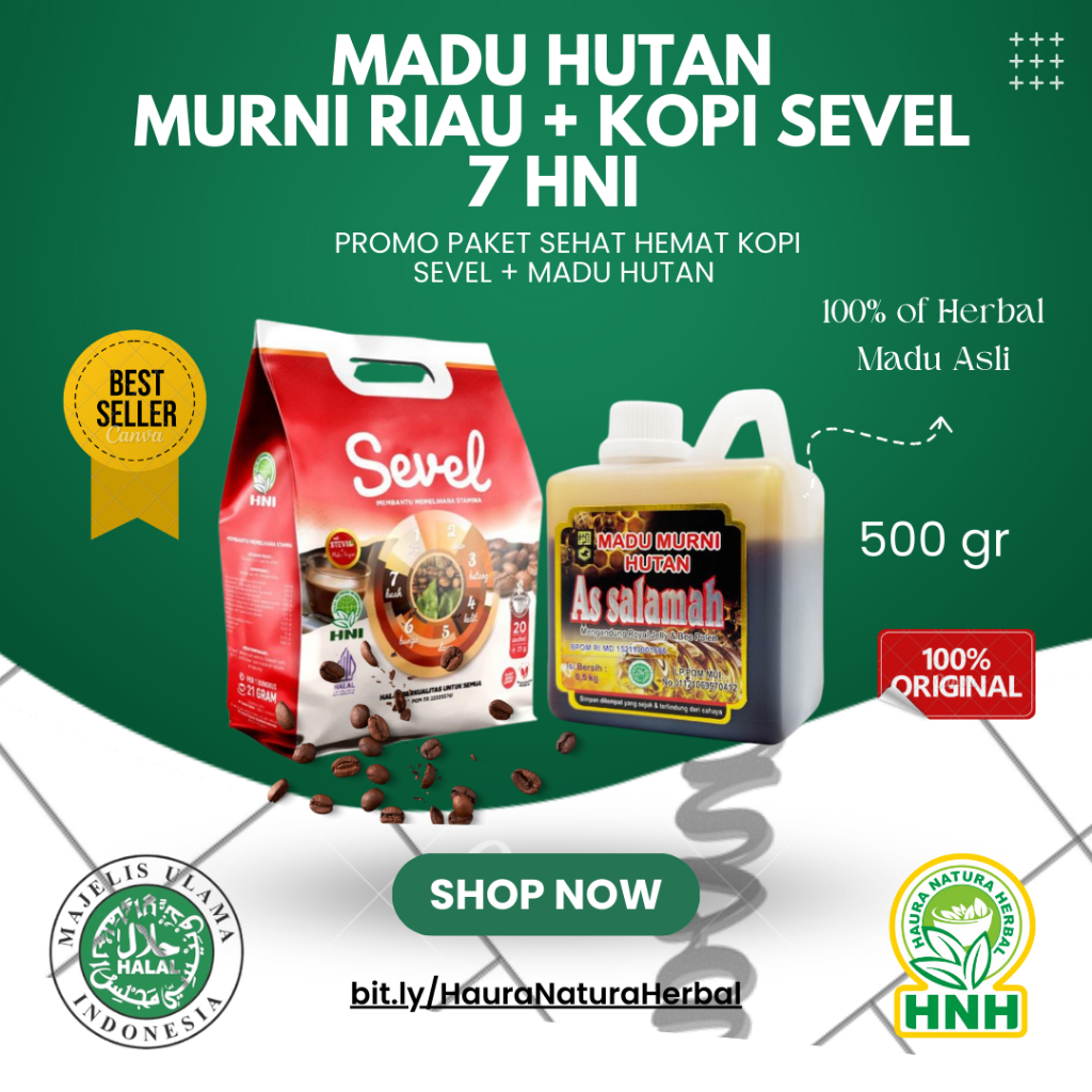 

Kopi Sevel 7 HNI + Madu Hutan As Salamah Paket Hemat Sehat