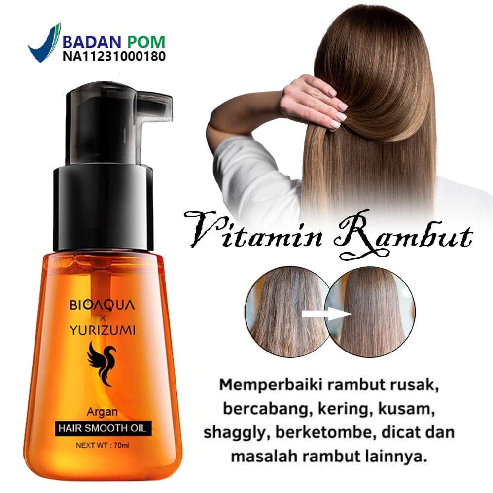 BPOM Serum Vitamin Rambut Untuk Perawatan Rambut Rusak Perfect Hair Serum Yurizumi Bioaqua 70ml
