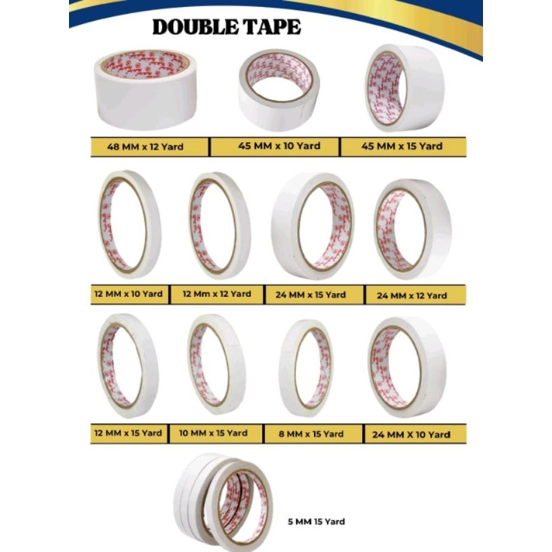 

doubele tape kertas 24mmx10meter 1 slop isi 6 pcs/roll