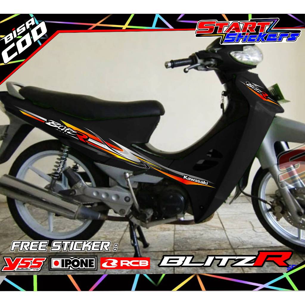 STRIPING VARIASI KAWASAKI BLITZ R / STICKER LIST MOTOR KAWASAKI BLITZ R