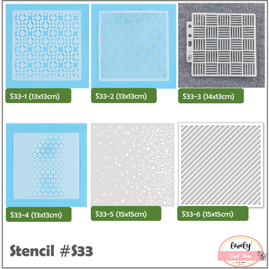 

LovelyCraftStore | plastic stencil S33 ~ cetakan stensil lukis, craft, stensil kue cetakan cake, scrapbook, journal, bujo