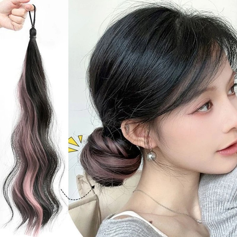 Wig Ekor Kuda Wig Ponytail Rambut Palsu Ekor Kuda Hairpiece Rambut Palsu Penambah Volume Rambut