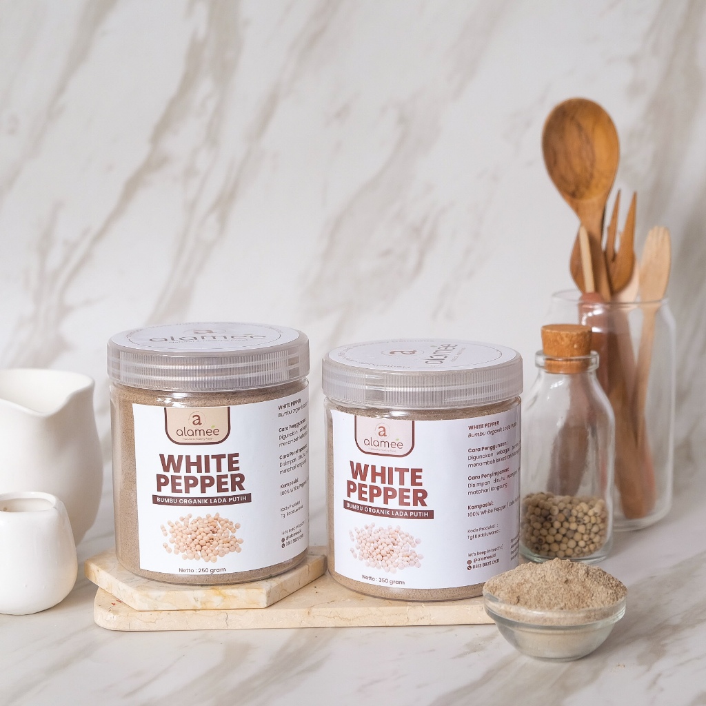 

ALAMEE Bubuk Lada Putih White Pepper Powder Merica Whitepepper Bumbu Dapur Instan Tanpa Campuran