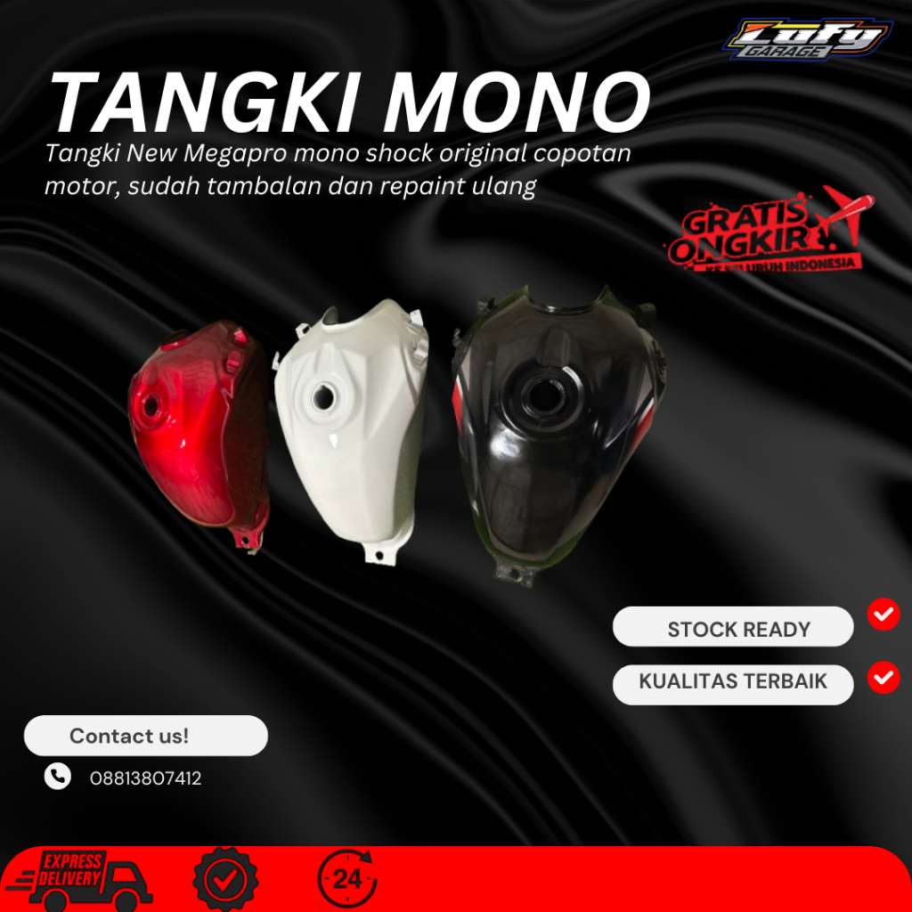 Tangki megapro mono karbu original copotan motor udah repaint