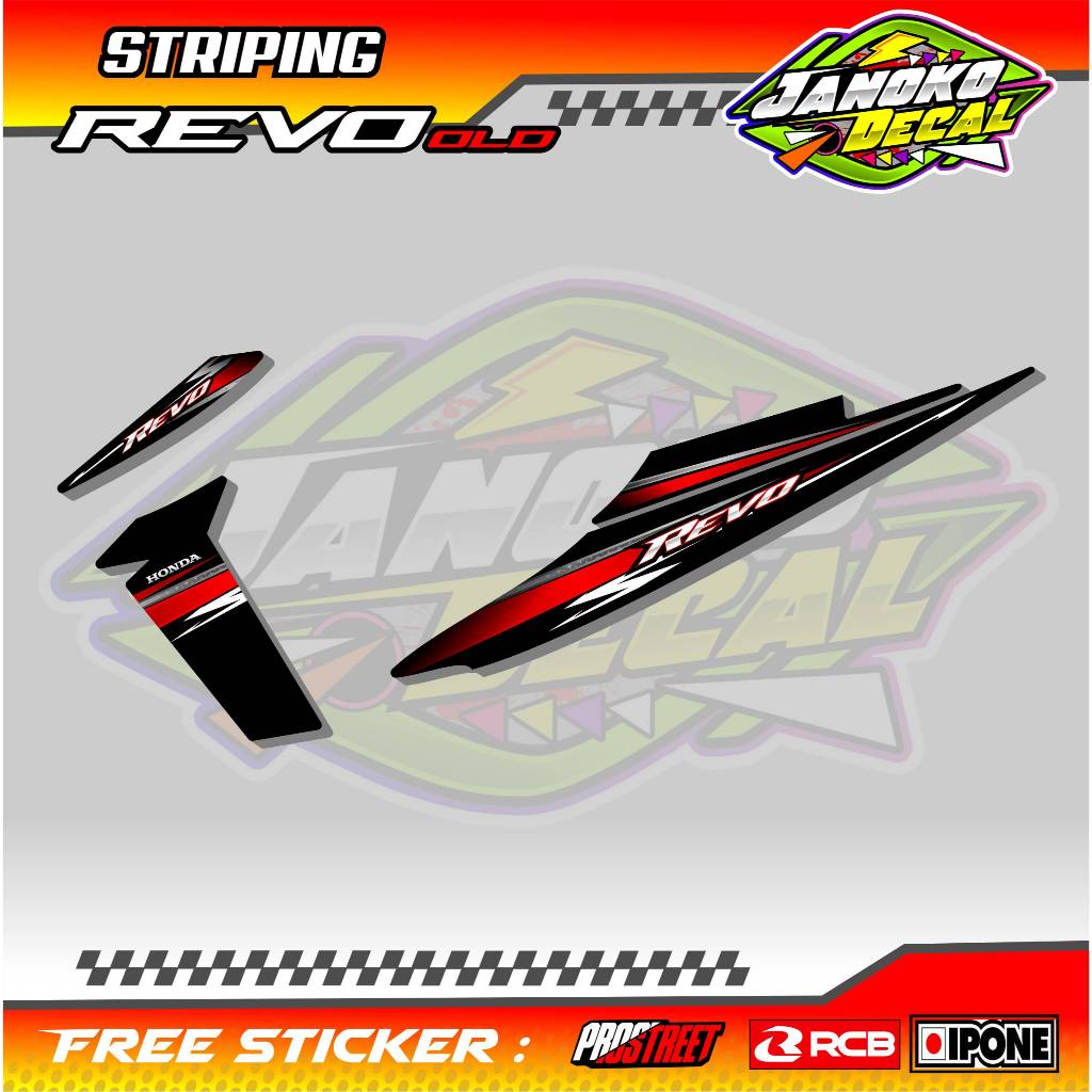 STRIPING VARIASI MOTOR REVO OLD / STICKER LIST VARIASI HONDA REVO LAMA