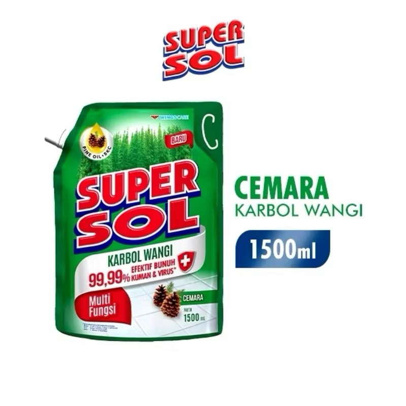 RG - [SUPERSOL 1500 ML] KARBOL WANGI PEMBERSIH LANTAI