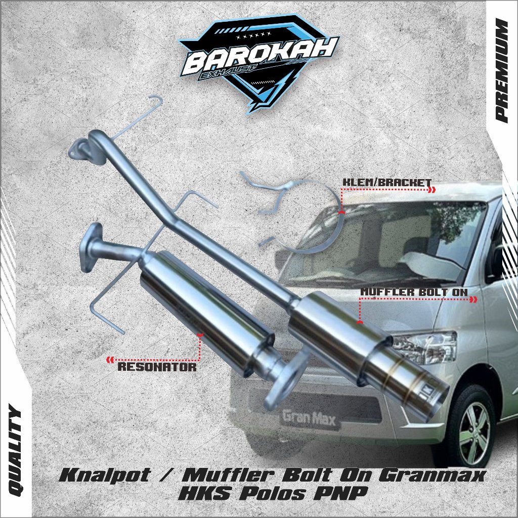 Knalpot / Muffler Bolt On Granmax HKS Polos PNP