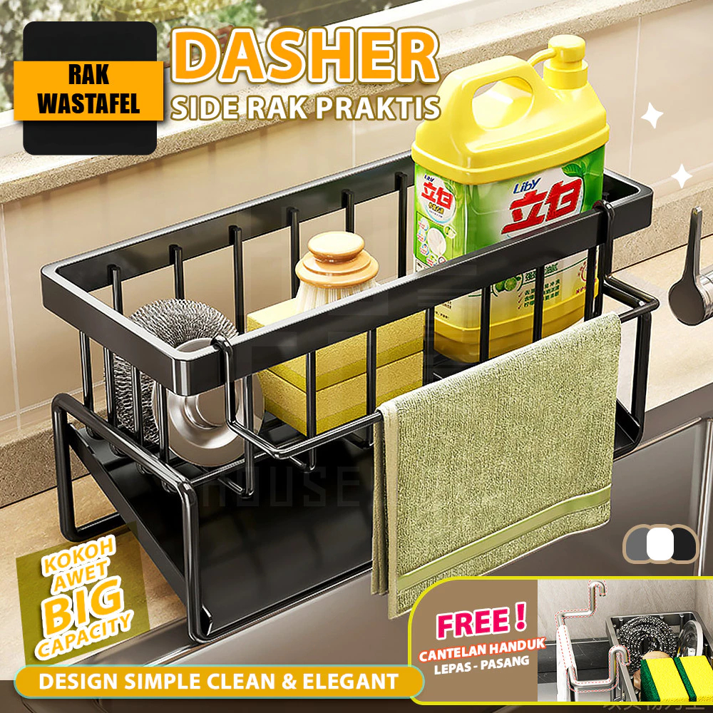 Rak Pengering Sponge Sabun | Rak Cuci Piring | Rak Dinding Wastafel Multifungsi Plastik