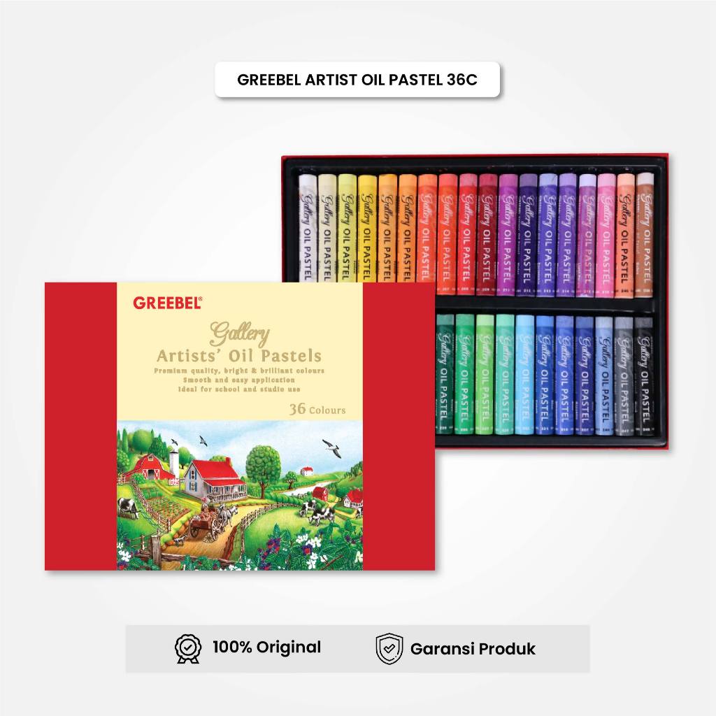 

GREEBEL Crayon Krayon Artist Oil Pastel 36 Warna / Krayon Set 36 Warna Crayon Greebel